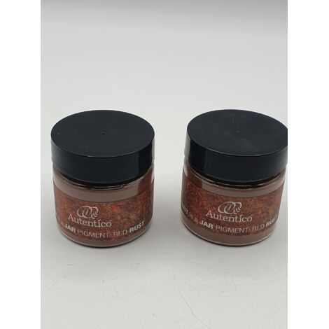 Lot de 2 - AUTENTICO - Pigments de finition - RUST in a JAR RED RUST 50ml - Effet rouille réaliste - Voir photos