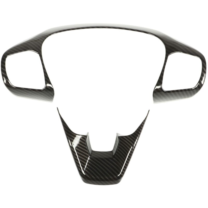 Lot de 2 autocollants de remplacement pour panneau de commande de style fibre de carbone pour garniture de volant Ford Bronco Sport (CX430) 2021 et