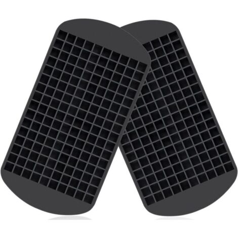 Lot de 2 Bacs à Glaçons en Silicone pour 160 Glaçons, pour Cuisine, Lait, Cocktails, Whisky, Bières, fruits, Faciles à Retirer, Empilable, Reutilisable, Bac Glaçon Bébé, 1 x 1 cm Mini-Glaçons