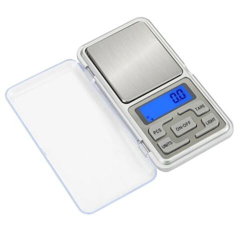 Lot de 2 - Balance numérique - Balance de poche / Balance de cuisine - Précision : 0,01-200 g - Argent-AquaForge