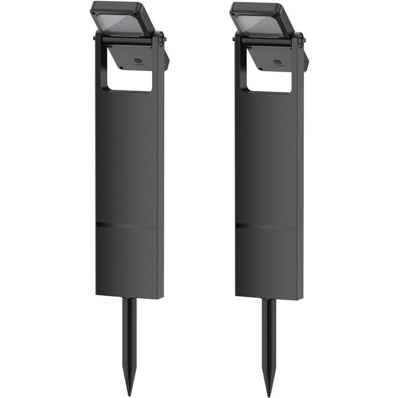 Lot de 2 balises solaires brity Noir abs H49cm