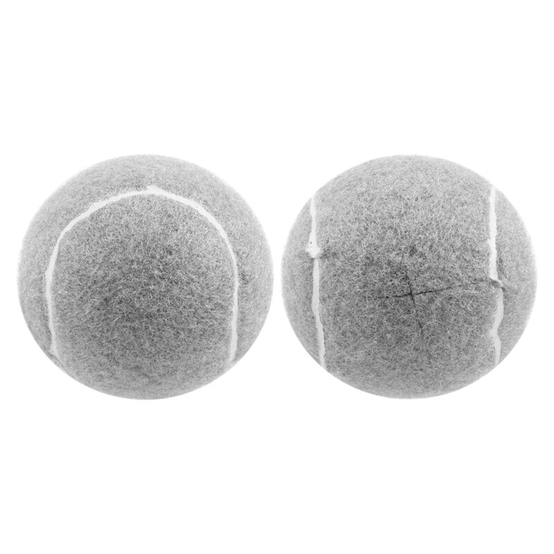 Tlily - Lot de 2 Balles de Tennis PréDéCoupéEs pour Pieds de Meubles et Protection de Sol, RevêTement en Feutre RéSistant et Durable, Gris