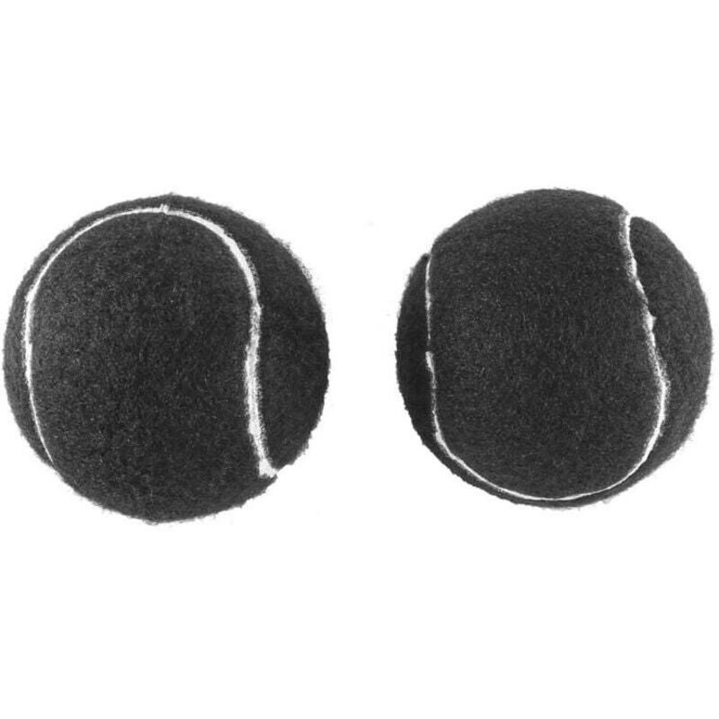 Lot de 2 Balles Tennis PréDéCoupéEs pour Pieds Meubles et Protection Du Sol, RevêTement en Feutre RéSistant , Noir