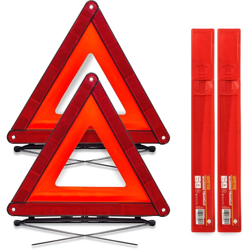 Lot de 2 bandeaux réfléchissants pliables pour voiture, homologués ECE