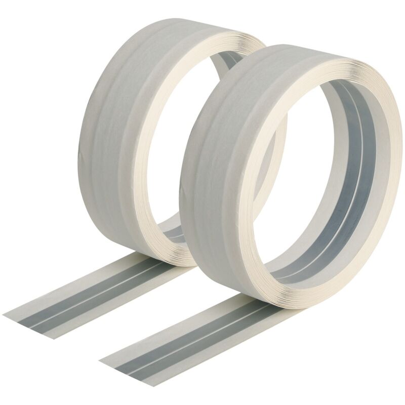 Semin - Lot de 2 bandes armées pour la réalisation et le renfort des angles sortants de plaques de pâtre - 12.5 m
