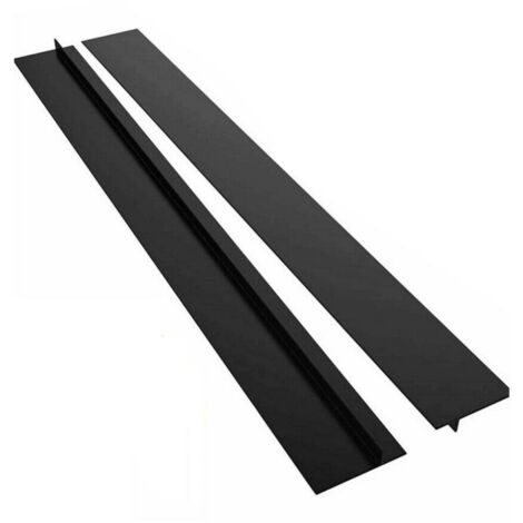 Lot de 2 bandes de protection en silicone pour plan de travail de cuisinière, protection anti-débordement pour four, joint d'étanchéité et fente de remplissage pour cuisine