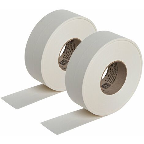 Lot de 2 bandes joint papier Semin pour réaliser les joints des plaques de plâtre en association avec un enduit - 75 m