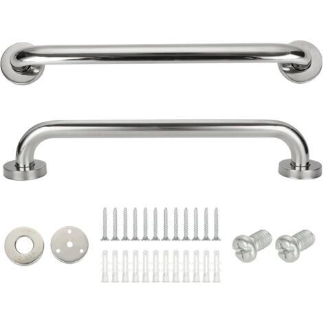 Lot de 2 Barre d'appui de Douche 40 cm, Barres d'appui de Salle de Bain en Acier Inoxydable SUS 304, Poignée Sécurité pour Douche, Salle de Bain