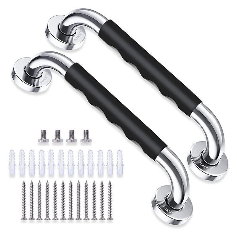 Lot de 2 barres d'appui de pour baignoires et douches, barres d'appui antidérapantes pour handicapés pour douche, poignée de douche pour personnes