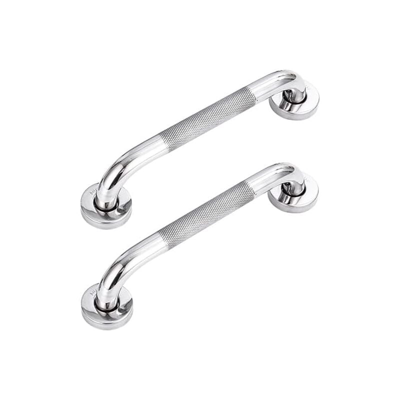 Lot de 2 barres d'appui de salle de bain en acier inoxydable 304 avec poignée antidérapante,pour baignoire,toilettes, salle de bain, rampe d'escalier