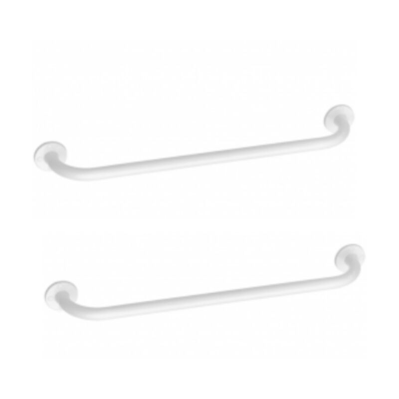 Lot de 2 barres de maintien droite pmr Pellet Essentiel acier époxy 60 cm blanc