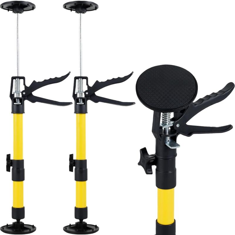 Lot de 2 barres de support télescopiques rapides de 30 à 59 cm - Système de support réglable pour 3ème main - Capacité de 40 kg - Support