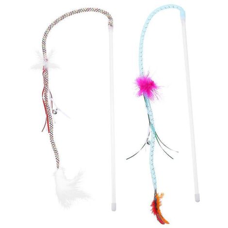 Lot de 2 bâtons pour taquiner les chats
