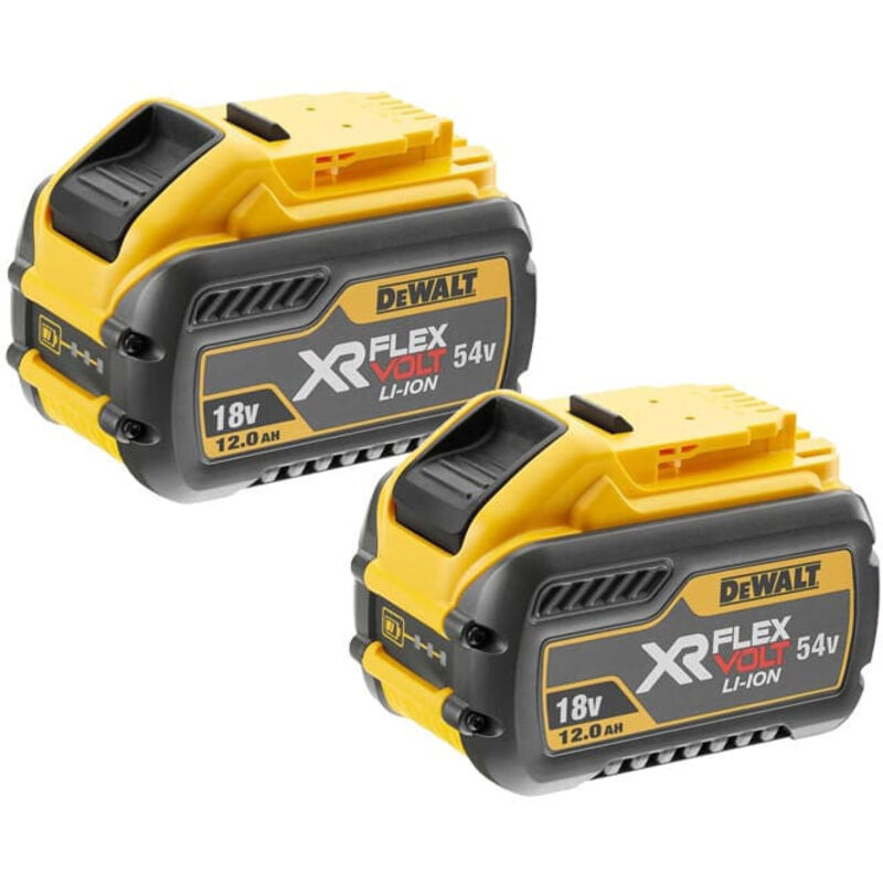 Lot de 2 batteries 1854V XR FLEXVOLT 12 0 Ah DEWALT DCB548Y2 - vue 3