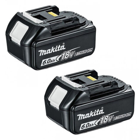 Lot de 2 batteries 18V 6,0Ah – Performance optimale pour outils Makita – Technologie avancée pour usage intensif - BL1860B