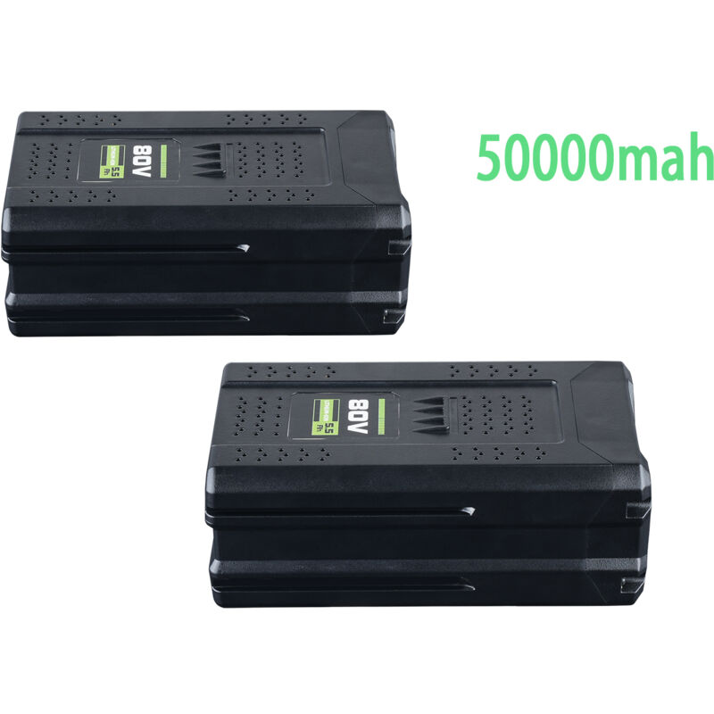 Lot de 2 batteries de rechange Greenworks pro, 80 v 5.5 Ah, pour GBA80150, GBA80150, GBA80200, GBA80250, GBA80300, GBA80