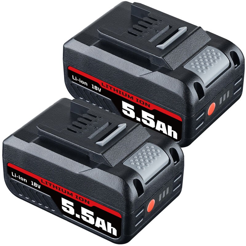 Pdstation - Lot de 2 batteries de rechange pour Einhell X-Change 18V 5500 mAh pour batterie Power X-ChangeH, compatible avec toutes les batteries