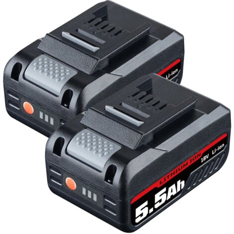 Lot De 2 Batteries De Rechange 18 V 8000 MAh Pour Li-ION 8,0 Ah BL1860B BL1860 BL1850 BL1850B BL1840B BL1840 BL1830B 194205-3 LXT-400 BL1830 Avec Batterie LED