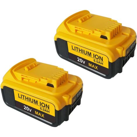 Lot de 2 batteries de remplacement DEWALT 18V XR Li-ion DCB184, DCB182 et DCF885 pour perceuse sans fil