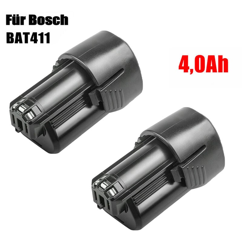 Pdstation - Lot de 2 batteries Li-ion de rechange pour Bosch BAT411 BAT411A BAT412A 2607336013 2607336014 10,8V 4000mAh
