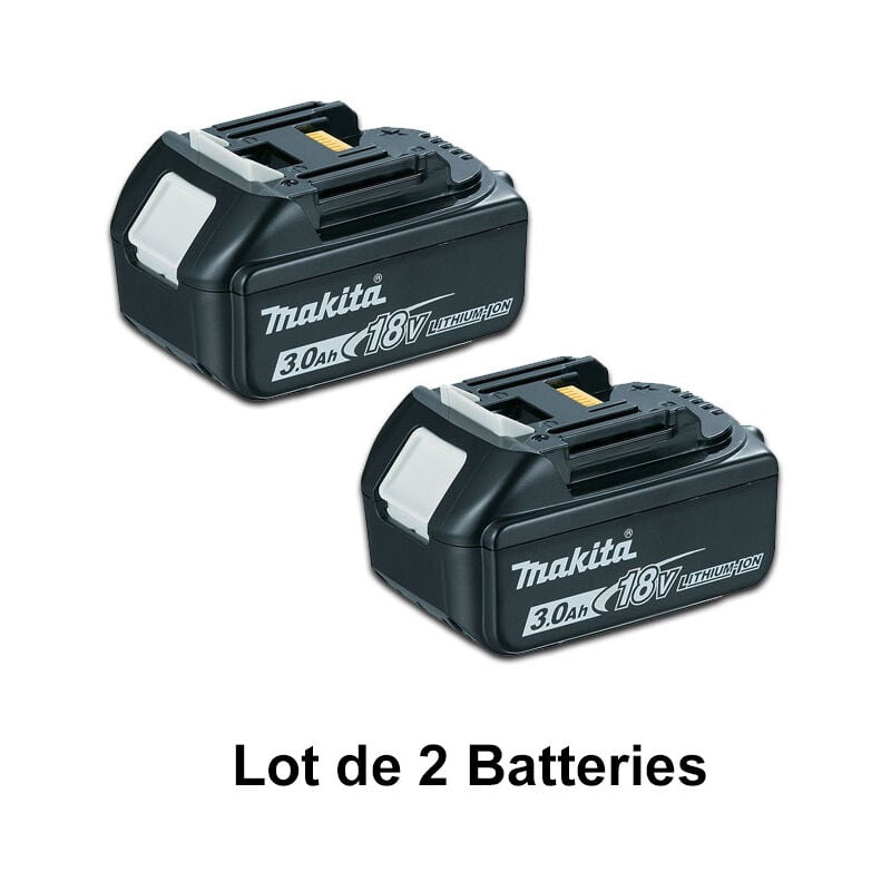 Lot de 2 batteries 18V 3.0 Ah BL1830 Makita 18V 3.0 Ah - BL1830 x 2