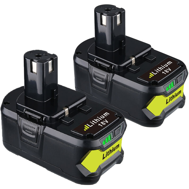 2Pack Pour Ryobi 18V Batterie 8.0Ah Lithium one Plus P108 P107 P105 P104 P103 P102 RB18L50 RB18L40 Remplacement pour Ryobi 18V Outils sans fil