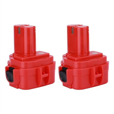 Lot de 2 batteries rechargeables Ni-MH 12V 3000mAh pour Makita 1220 1235 1050 6200 6300