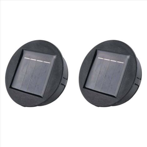 Lot de 2 Batteries Rondes Li-Ion pour Éclairage LED Solaire Smart Garden avec Chargeur