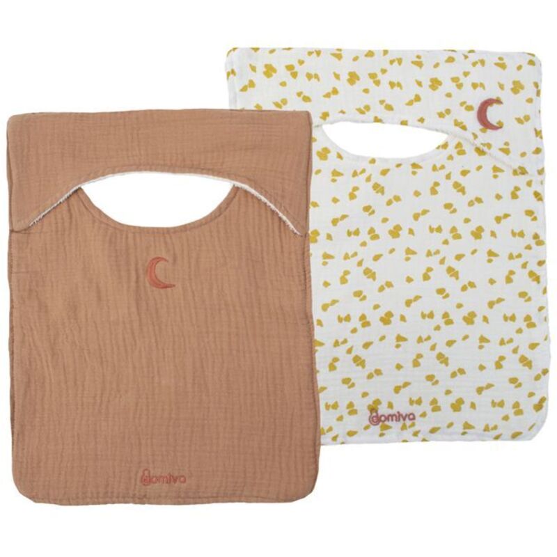 Domiva - Lot de 2 bavoirs 3/24 mois savane Naturel 3 - 24 mois