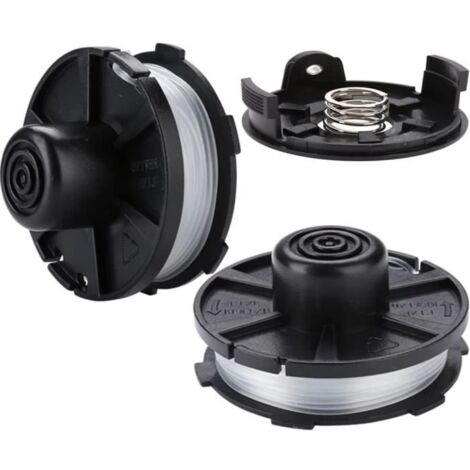 Lot de 2 bobines de fil de rechange pour débroussailleuse Makita 195858-1/196146-9 - 1,6 mm x 8,3 m - avec capuchon et ressort.