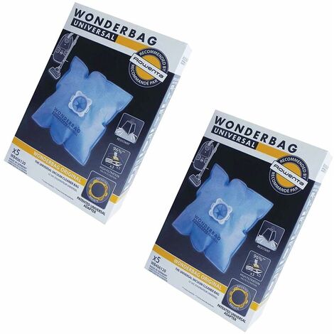 Lot de 2 boîtes (10 sacs microfibres) WONDERBAG (WB406120) Aspirateur MOULINEX, PROGRESS, GF0059, KAISUI, FIF, VOLTA, BOSCH, NUMATIC, LADEN, GISOWATT, AQUAVAC, NILCO, SOREMAP, VAX, TAURUS, URANIA, PRI