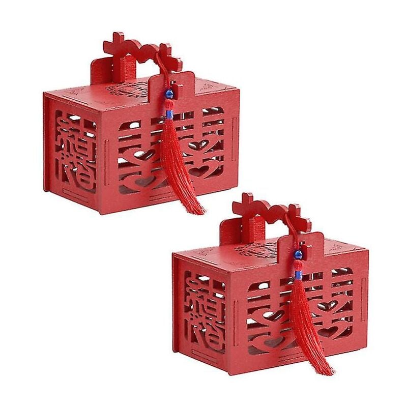 Lot de 2 boîtes à bonbons en bois