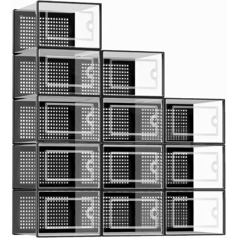 Lot de 2 boîtes à chaussures pliables 33,52517 pour rangement armoire et organisation chaussures