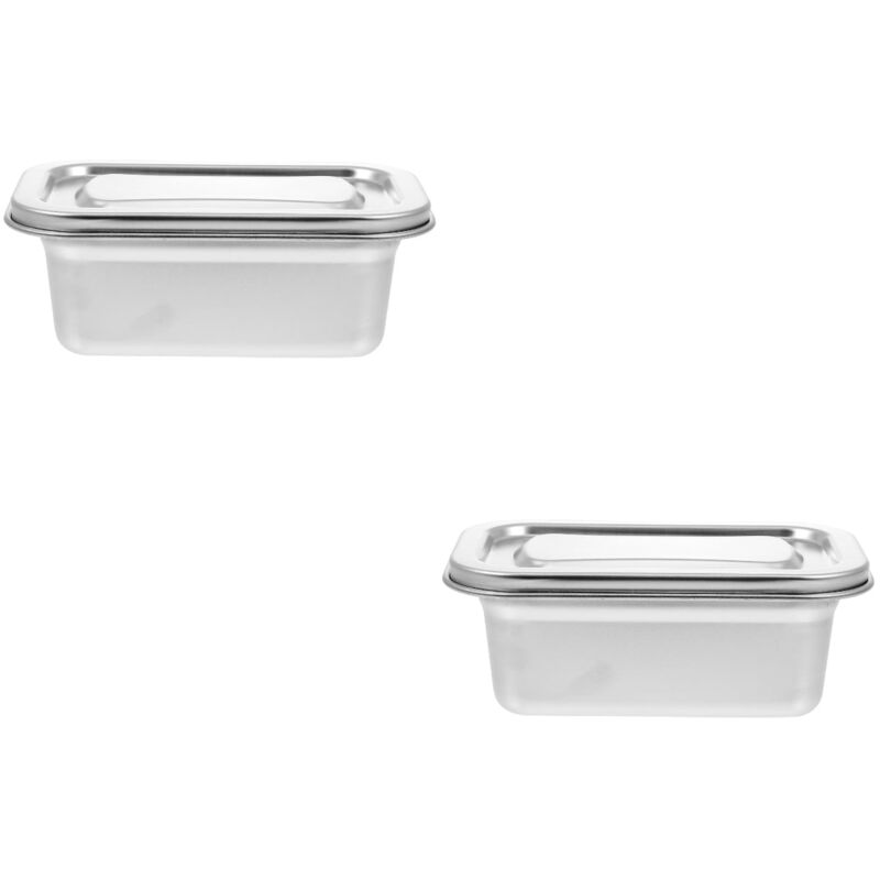 Feiyue - Lot de 2 boîtes à glace pour congélateur, boîte à lunch, bac à glace, seau à glace, récipient à glace pour réfrigérateur, accessoire pour la