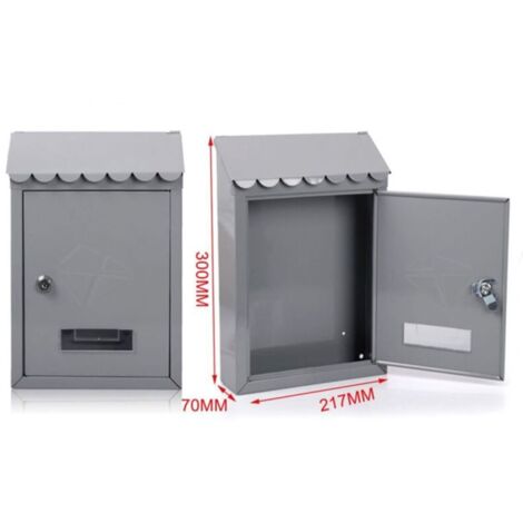 Lot de 2 boîtes aux lettres murales de style vintage avec grande capacité d'enveloppes, boîte aux lettres verrouillable et étanche à la pluie, facile à installer