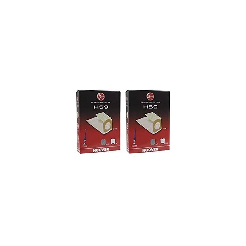 Lot de 2 boîtes de 5 sacs h59 pour Aspirateur HOOVER 35600279