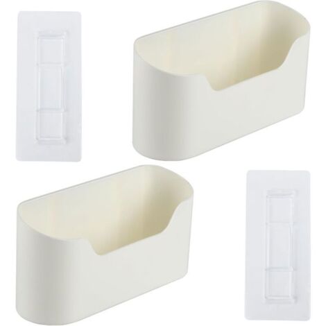 Lot de 2 boîtes de rangement autocollantes pour porte d'armoire de cuisine, pour armoire, salle de bain, réfrigérateur, petits
