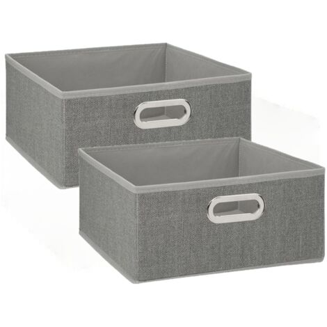 Lot de 2 boites de rangement carrées en tissu MIX'N MODUL