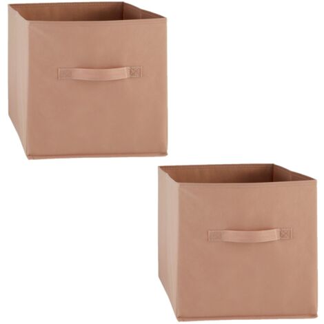 Lot de 2 boîtes de rangement en tissu MIX N' MODUL