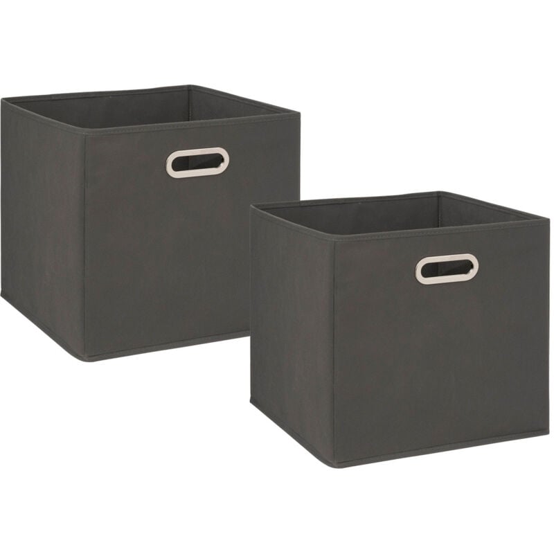 5five Simply Smart - Lot de 2 Boîtes de rangement Gris anthracite 31 x 31 cm - Five