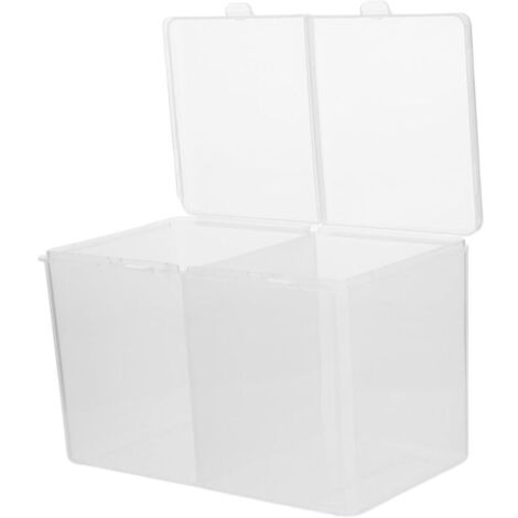 Lot de 2 boîtes de rangement pour cotons-tiges cosmétiques, conteneurs de rangement de bureau, porte-coton-tiges tendance et sûr