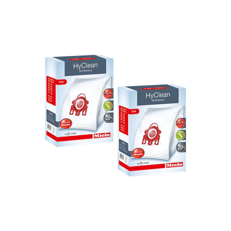 Lot de 2 boîtes de sacs FJM Hyclean 3D Efficiency pour aspirateur Compact S700 S4000
et S6000 Miele