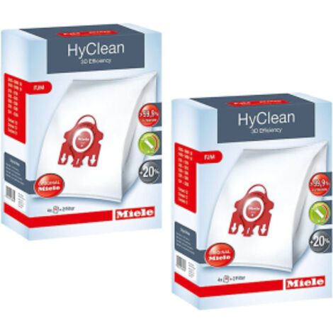 Lot de 2 boites de sacs FJM Hyclean 3D Efficiency pour aspirateur Compact S700 S4000 et S6000 Miele