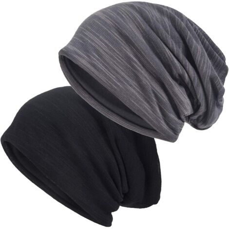 Lot de 2 bonnets amples pour homme/femme, bonnets amples surdimensionnés en tricot fin pour l'été