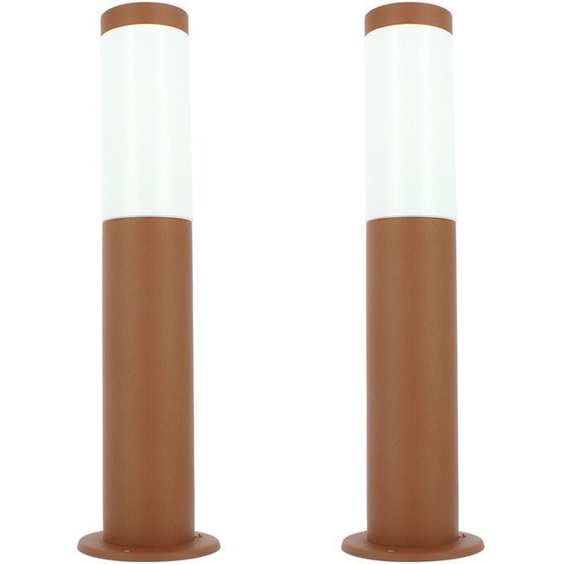 Arum Lighting - Lot de 2 Bornes extérieures Brun antique valente hauteur 45cm