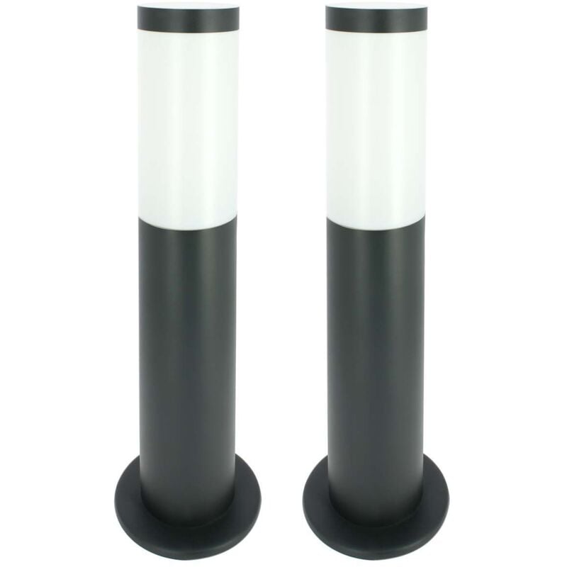 Arum Lighting - Lot de 2 Bornes extérieures E27 anthracite valente hauteur 45cm
