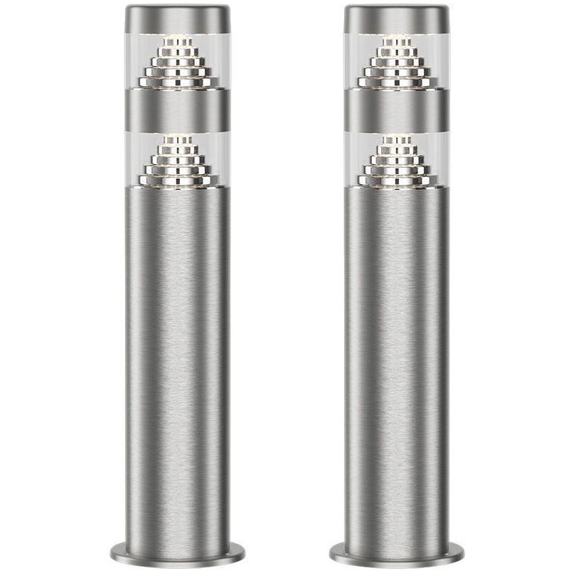 Arum Lighting - Lot de 2 bornes nora Inox 9W 1000 lumens - H40cm