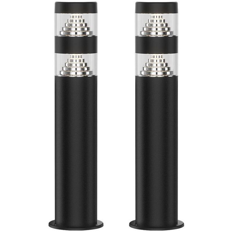 Arum Lighting - Lot de 2 Bornes pour Jardin nora Noir 9W led 4000K - H40cm