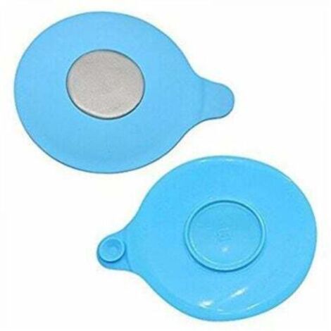 Lot de 2 bouchons de baignoire pour attrape-cheveux (bleu), crépine de vidange de baignoire, filtre d'évier, bouchon de vidange en silicone