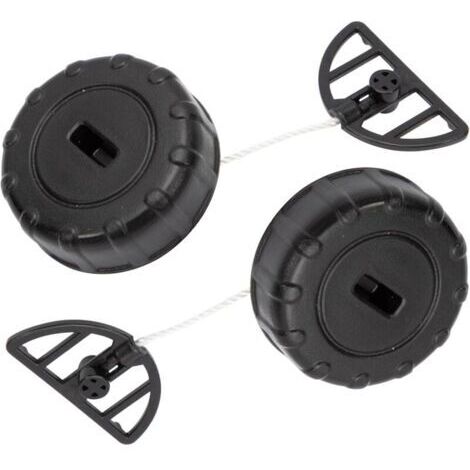 Lot de 2 Bouchons de réservoir d'huile pour Stihl 017 018 pour MS170 MS180 Bouchon d'essence Remplacement N° 1130 350 0500 Pièces de rechange pour tronçonneuse